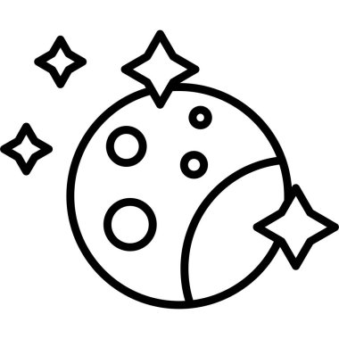 Ay. Web simgesi basit illüstrasyon