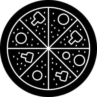 pizza. Web simgesi vektör illüstrasyonu