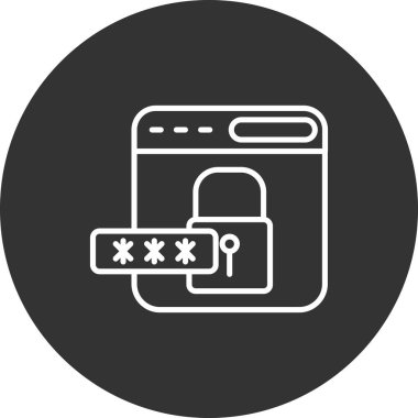 parola ikonu vektör illüstrasyonu