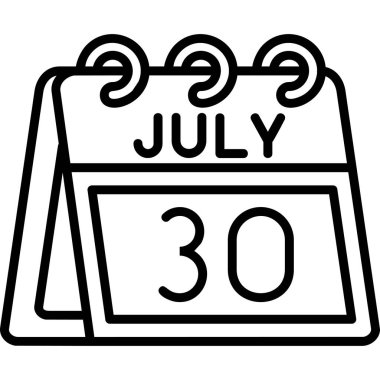 Takvim simgesi vektör illüstrasyonu