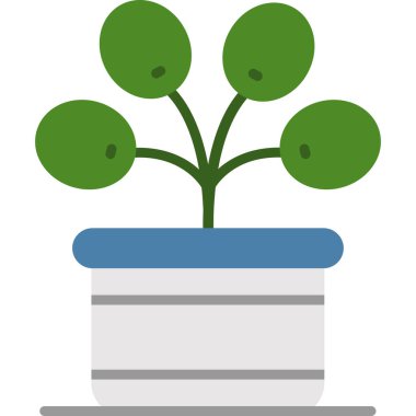 Saksı bitkisi ikonu. vektör illüstrasyonu