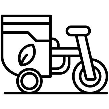 bisiklet scooter simgesi, özet biçimi