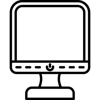 Bilgisayar. Web simgesi basit illüstrasyon