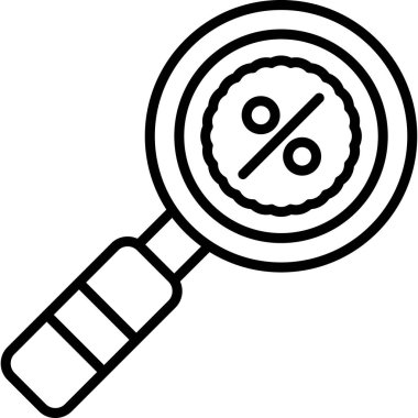 arama büyüteç simgesi ana hat biçiminde