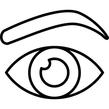 Göz görme ikonu. Beyaz arkaplanda izole edilmiş web tasarımı için özet görme vektörü simgesi