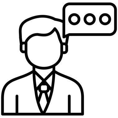 konuşma balonu simgesi, vektör illüstrasyonu