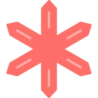 kar Tanesi simgesi vektör çizimi