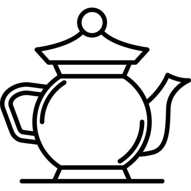 Çaydanlık simgesi, anahat stili