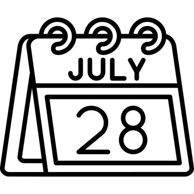 Takvim simgesi tasarımı, vektör illüstrasyonu