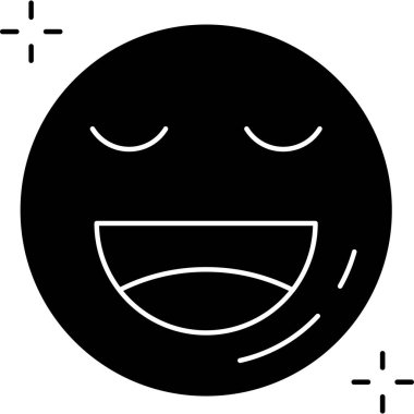 Mutlu emoji vektör çizimi