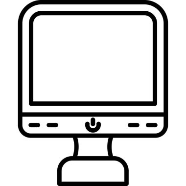 bilgisayar simgesini, vektör illüstrasyonunu izle