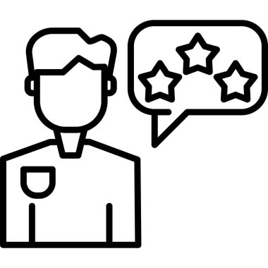 Geri bildirim simgesi. Web için basit geri bildirim ikonu vektörü çizimi