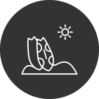 Doğa simgesinin vektör illüstrasyonu