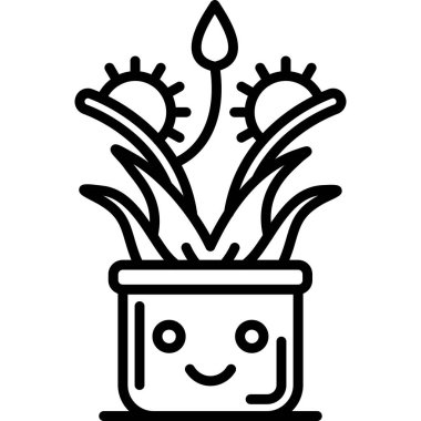 Kaktüs simgesi vektör illüstrasyonu