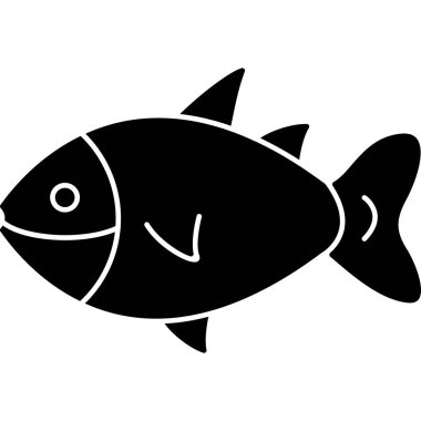 Balık. Web simgesi basit illüstrasyon