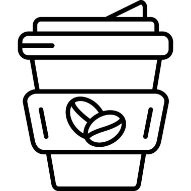 Taslak biçiminde fincan kahve ikonu