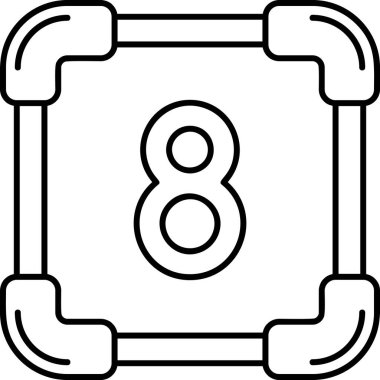 Sekiz numaralı simge vektör illüstrasyonu