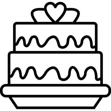 Pasta düğün pastası simgesi