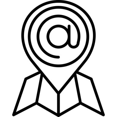 konum pin konum simgesi ana hat biçiminde