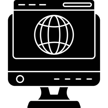 tarayıcı web simgesi basit vektörü. internet genel