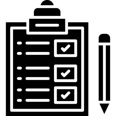 Kontrol listesi simgesi vektör illüstrasyonu