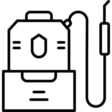 çanta çanta simgesi ana hat biçiminde