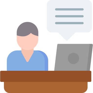 İş adamı. Basit illüstrasyon