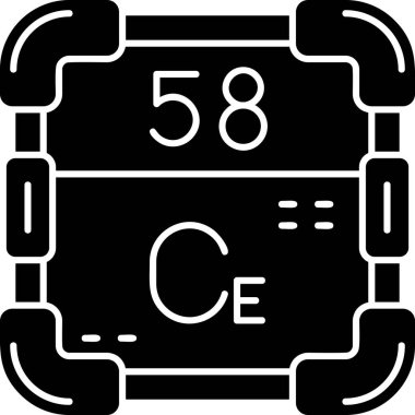 Kimyasal simge, basit siyah tasarım