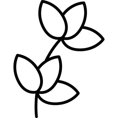 çiçek vektörü ince çizgi simgesi