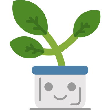 Bir çömleğin çizgi film tarzı tasarımı