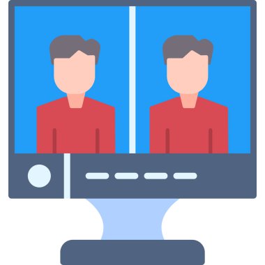 video simgesi. Web için basit görüntü vektör simgeleri çizimi