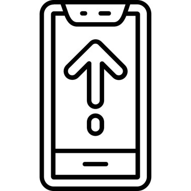 Cep telefonu simgesinin vektör illüstrasyonu