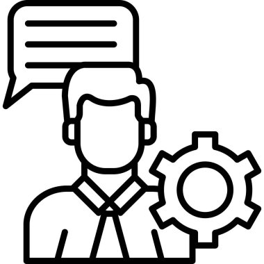 Yönetici simgesi vektör illüstrasyonu