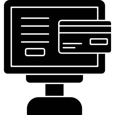 Bilgisayar ekran simgesini ana hat biçiminde izleName