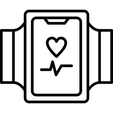 Kalp hızı simgesi, basit tarzı