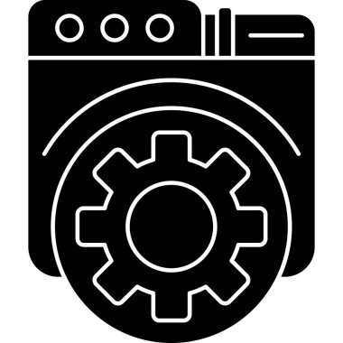 makine tamir makinesi simgesi kabartma biçiminde