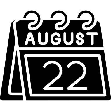 Takvim Ağustos sembol tasarımı