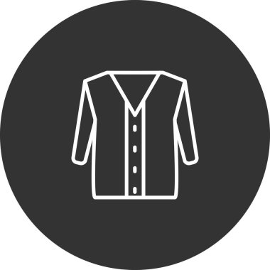 Modern b 'nin vektör illüstrasyonunda giysi ikonu yok