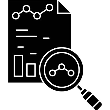 Veri Analizi Vektör Kabartma Simgesi Tasarımı