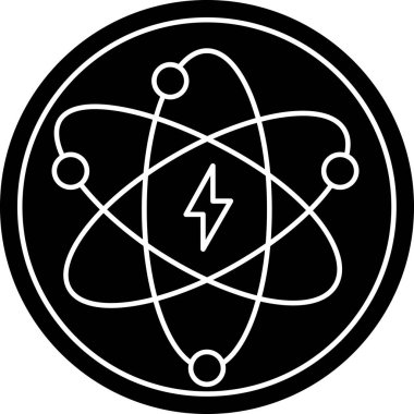 Bir atom simgesinin vektör illüstrasyonu