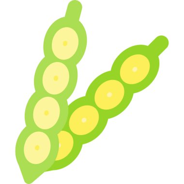 vektör yeşil bezelye simgesi