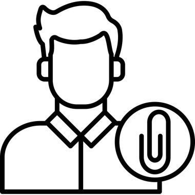 Anahtar ikonlu adam. Web için kişisel anahtar vektör simgelerinin özet çizimi