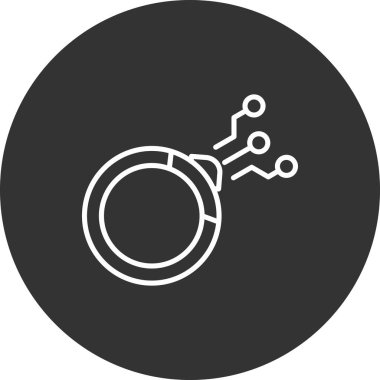 Veri analiz simgesi, vektör illüstrasyonu