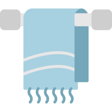 Beyaz arkaplanda mavi kumaş, illüstrasyon veya vektör.