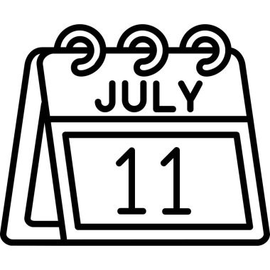 1 Temmuz satır tasarım simgesi.