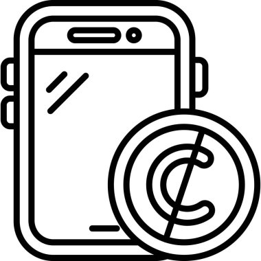 Cep telefonu simgesi, vektör illüstrasyonu