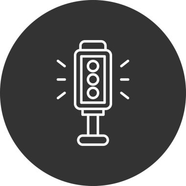 Ampul simgesinin vektör illüstrasyonu