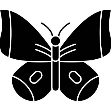 Kelebek simgesi vektör illüstrasyon tasarımı