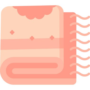 Havlu ağ simgesi, vektör illüstrasyonu