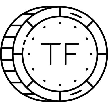 Tek bir madeni para simgesinin vektör çizimi